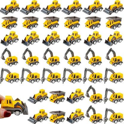 40 Pieces Mini Construction Vehicles Bulk Pull Back Trucks Engineering Toys for Kids Construction Party Favors