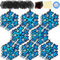 32 Sets Winter Snowflake Suncatchers Craft Kit DIY Window Stained Glass Effect Wintertime Snowflake Paper Crafts Home School Classroom Decoration Kid Birthday Gift Creative Art Project Activity Game
