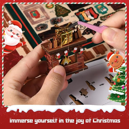 DIY Miniature House Kit, Mini House Building Kit, DIY Book Nook Kit, Tiny Model House for Adults to Build, Beginner 3D Wooden Book Nook, for Family Friends (Christmas Shop)