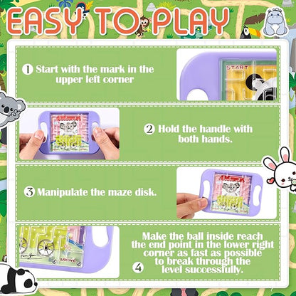 24 Pcs Maze Puzzle Keychain Cubes Bulk Christmas Maze Game Puzzles Keychain Cubes Handheld Brain Teaser Puzzle Party Favors for Kids Students Christmas Stocking Stuffer Gifts