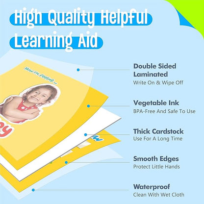 Emotions Flip Chart, 25 Different Moods with Coping Skills-Learn to Identify Various Moods, Real Person Feelings Flipbook for Kids with Autism, ADHD -Educational Tools for Therapy, Classroom, Home Use