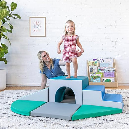 ECR4Kids SoftZone Lincoln Tunnel Climber, Toddler Playset, Contemporary