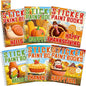 6PCS Thanksgiving Paint by Sticker Books Crafts for Kids Ages 4-8 Fall Activity Books with Turkey Pumpkin 48 Pictures