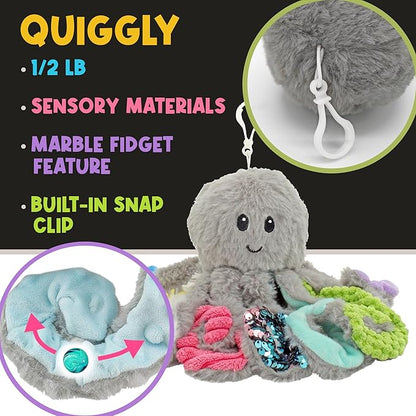 MEAVIA Sensory Plush Gift Set (Set of 3); Mini Friends, Octopus, Elephant, and Turtle Stuffed Toys