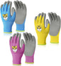 OSDUE Kids Gardening Gloves, 3 Pairs Gardening and DIY Gloves, Non-Slip Breathable Comfortable Safety Kid Suitable for Kids Under 5 Years Old Rubber Palm, Waterproof and Dustproof