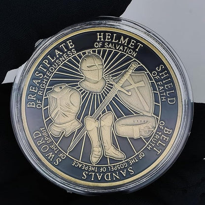 Armor of God Challenge Coin - Ephesians 6:11 Inspirational Gift for Spiritual Protection & Faith