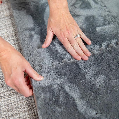 16 Piece Carpet Squares Puzzle Mat 49" x 49" Plush Interlocking Carpet Tiles, Foam Floor Tiles for Baby Play Mat - Kids Soft Play Floor Mats, Anti Slip Jigsaw Flooring Playmat Playroom Rug (Grey)