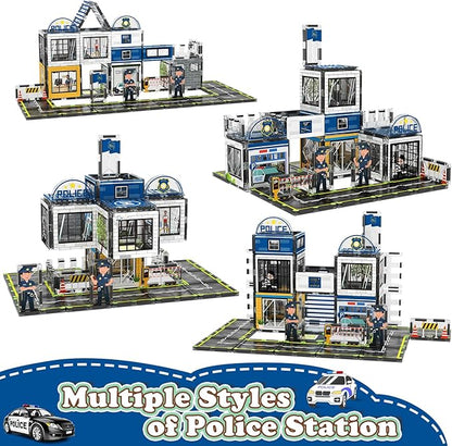 Magnetic Tiles, 50PCS Police Station Theme Building Blocks Set, Magnet Building Blocks and STEM Preschool Toys for Toddlers Kids Ages 3-5 5-7 8-10