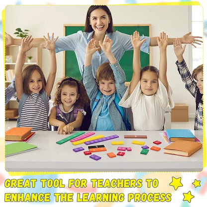 30 Sets Fraction Tiles Set for Math Classroom Fractions Manipulatives Math Learning Manipulatives for Home School Supplies