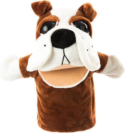 Animal Hand Puppets Set for Kids & Adults - 12.5" Premium Quality Soft Plush Toys with Movable Mouths - Perfect for Storytelling, Teaching, Preschool, Role-Play - Durable, Vibrant, Educational Puppets