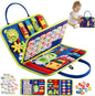 TenFans Montessori Busy Board | 3-5 Year Old Toddler Learning Toy | Fine Motor Skills Development | Montessori Sensory Playset | Early Childhood Education Tool | Portable Travel Preschool Activity Kit