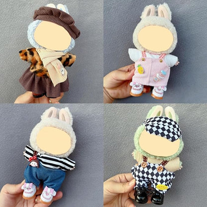 4 Pack—Adorable Outfit Set for 17cm Dolls,Premium Designer Doll Clothes with Accessories,6.7 Inches Cute Doll Clothes,Luxury Chic FashionClothing Set(No Dolls and Shoes) (Set B)