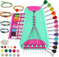 Arts and Crafts for Kids Ages 8-12,Friendship Bracelet Making Kit for Girl,Kids Jewelry Making Kit with 28 Pre-Cut Threads,Christmas Birthday Gifts for Ages 6 7 8 9 10 11 12 Year Old Green Rose