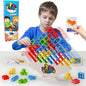 WOWNOVA 32PCS Tetra Tower Stacking Building Balance Block Game Toys for Kids, Adults & Family Game Night, Balancing Blocks Board Games Stacking Fun Toy for Children, Teens, Adults, Friends, Parties