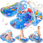 Baby Gyms Play Mats with Tummy Time Water Mat, Baby Activity Mat Play Piano Gym with 5 Sensory Toys for Babies, Music & Lights Boy & Girl Gifts for Newborn Babies 0-3 4-6 6-9 6-12 Months