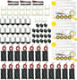 EUDAX 18 Set DC Motors Kit,Mini Electric 1.5-3V 24000RPM Hobby Motor with 252Pcs Plastic Gears,2 x AA Battery Holder ,Wires for STEM DIY Toy