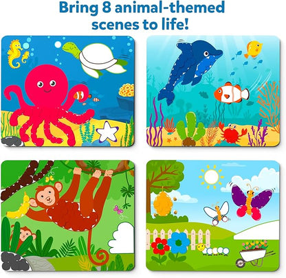 Skillmatics Dot It Sticker Art - Animals, Mess-Free Fun for Kids, 500+ Stickers, Craft Kits, DIY Scrapbooking Activity, Travel Toys, Gifts for Boys & Girls Ages 3, 4, 5, 6, 7