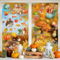 9 Sheets Fall Window Clings Cartoon Rabbit Hedgehog Squirrel Animals Pumpkin Leaves Design Autumn Windows Clings for Glass Thanksgiving Windows Stickers Decor for Home Office Bedroom