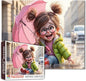 Tucocoo Cute Cartoon Jigsaw Puzzle for Adults 1000 Piece, Girl in Rain with Umbrella, Fun Whimsical Rainy Day Scene Puzzles, Colorful and Challenging Puzzle Gift for Adults, Teens, and Puzzle Lovers