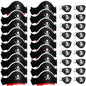 Legigo 48 Pcs Pirate Hat with Eye Mask - Classic Costume Cap Accessories for Pirate Party Cosplay Caribbean Dress, Black