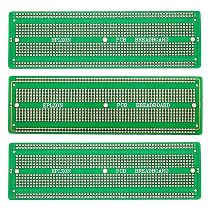 3pcs 6.8"x2.05" Breadboard Solderable Prototype PCB Board Kit for Electronics Projects Compatible for DIY Soldering Circuits Projects Prototype Board,Green