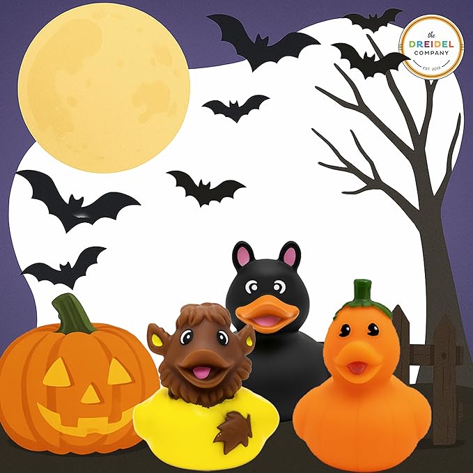 Halloween Rubber Duck Toy Duckies for Kids, Fun Bath Birthday Gifts Baby Showers Summer Beach and Pool Activity, 2" (50-Pack)
