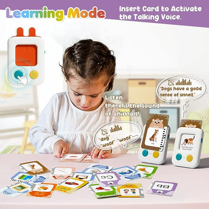 beiens Premium Talking Flash Cards for Toddlers 2-6 Years | Eco Friendly Child-Safe Materials | Award-Winning Speech Therapy Toys | Montessori ABC Learning System + Autism Sensory Development Tools