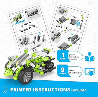 Engino Inventor STEM Toys, Motorized 4-Wheeled Extreme Bike, Construction Toys for Kids 9+, Building Kit, STEM Projects, Gifts for Boys & Girls, Engineering Kit (10 Models to Build)