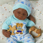 Reborn Baby Dolls Silicone Full Body 15.4in Weighted Real Life Open-Eyes Boy Dolls Lifelike Newborn Baby Soft Body Flexible Limbs Not Vinyl