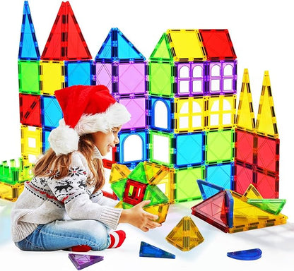 MAGBLOCK Magnetic Blocks - Magnetic Tiles Toys for Toddlers Kids Magnet Building Blocks Preschool Magnet Set for Boys and Girls Stem Toys 70 Pieces