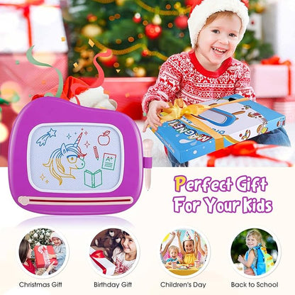 Smasiagon Toddler Toys Age 1-2 Year Old Boys Girls, Magnetic Drawing Doodle Board Valentines Day Gifts for Kids Educational Learning Toys for 1 2 3 Year Old Boys Girls Birthday Gifts (Purple)