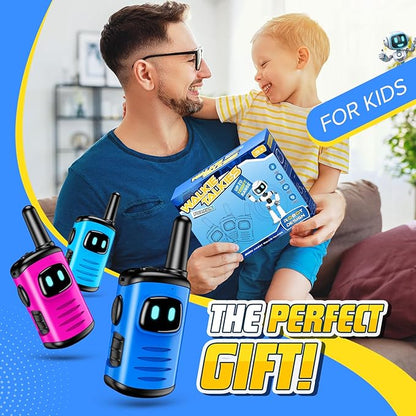 Kids Walkie Talkies Toys for Boys: 3 Pack Robots Walkies Talkies Kids Christmas Birthday Gifts for 3 4 5 6 7 Year Old Boys Girls Toys Age 3-6 5-7 Year Old Boy Girl Stocking Stuffers Outdoor Camping