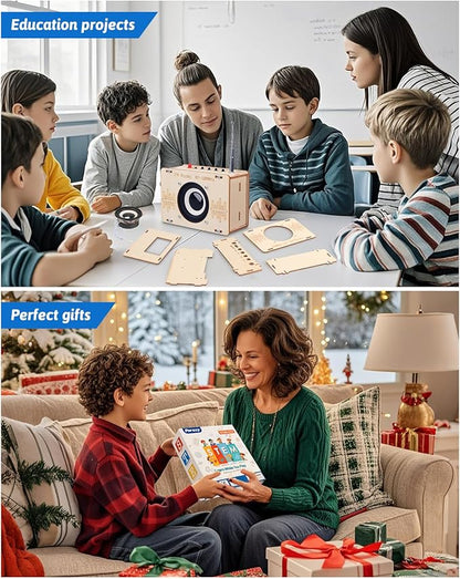 Poraxy Science Kits for Kids Age 8-12 12-14, STEM Kits 8-10, Build Your Own FM Radio Kit, Electronic Circuits DIY Experiment Engineering Building Project, Toys Gifts for Teen Boys Girls 9 11 13 15 16+