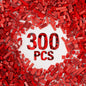 300 Piece Red Bricks Bulk Assortment Pack, 12 Size Red Brick Accessories for Building, Compatible with Lego Parts and Pieces
