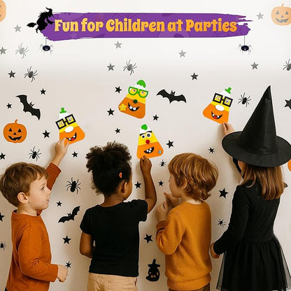 4E's Novelty Halloween Crafts for Kids (12 Pack) Goofy Candy Corn Magnet Foam Craft Kit - Bulk Fall Arts and Crafts for Toddlers, Halloween Classroom Activities for Party