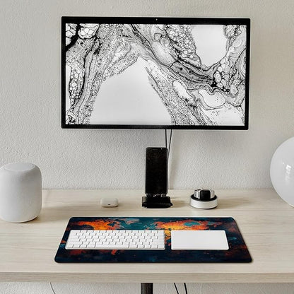 World Map Mouse Pad Large Extended Computer Full Desk Pad 23.6x11.8 inch Computer Mouse Mat Keyboard for Home Office Gaming