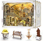 DIY Book Nook Kit for Adults, 3D Wooden Puzzle Bookend Bookshelf Insert Decor with LED Light and Dust Cover (Library of Gods Max)