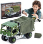 Military Truck STEM Building Toy Set for Boys Age 8-12 - Metal Army Toys Model Car Kits - Engineering Projects for Kids 6-10 - Vehicles