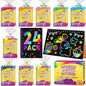 Party Favors for Kids 4-8-12: 24 Pack Scratch Rainbow Art Crafts Notebook, Coloring Book Goodie Bags Stuffers Kit, Bulk Birthday Gift Classroom Prizes Girl Boy Toddler