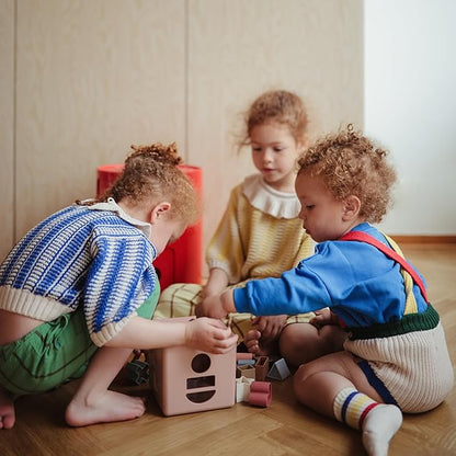 mushie Shape Sorting Box (Petal) | Educational Learning Toy for Toddlers with 12 Shapes | Made in Denmark (10+ Months)