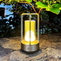 Portable Metal Table Lamp for Outdoor/ Indoor, 4000 mAh Rechargeable Cordless Table Lamp with 3 Color Stepless Dimmable, Outdoor Lanterns for Patio/ Bar/ Camping/ Party/ Outdoor Coffee Table