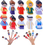 Honoson 60 Pcs Multicultural Finger Puppets Set People of The World Felt Finger Puppet Bulk 3.54 Inches Diversity Figures for Playtime School Holiday Party Favors
