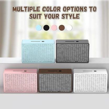Wooden Money Saving Box, Cash Vault Savings Box for $10000 $5000 $3000 $1000 $800 $500 Target Money Saving Challenge, Reusable Money Box with Counter, Dry Erase Pen/Savings Trackers/Rubber Band-Black