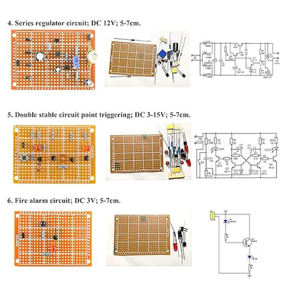9 Set Soldering Practice Kits with Universal Board