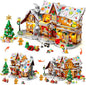 3 Style Christmas Gingerbread House Building Set with Lights - 2025 Christmas Castle Village Building Block Toy with Santa Claus Xmas Tree Train Gifts for Adults Kids Girls Boys Ages 6+ (1477PCS)