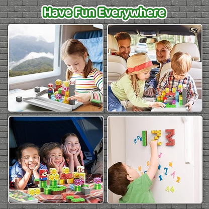 Magnetic Building Toys for Kids Ages 4-8, STEM Magnet Travel Cubes Construction Set with Storage Box, Educational Birthday Gifts Magnet Blocks for Toddlers 3 4 5 6 7 8+ Year Old Boys & Girls