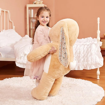 IKASA Giant Rabbit Stuffed Animal Plush Toy, 30" Large Cute Jumbo Bunny Toys for Kids Girls Boys Girlfriend