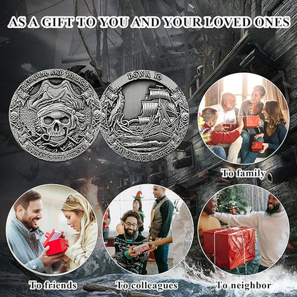 CHURYUML Davy Jones Coin A Pirates Life Down to Davy Jones Locker Pirate Enthusiasts Collectible Pirate Themed Party Gifts