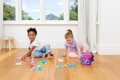 Crocodile Creek Let’s Begin Puzzle - Ten 2-Piece Beginner Puzzles for Ages 2 and Up - Heavy-Duty Storage Canister with Handle - Colorful Unicorns Design - Each Puzzle is 6" L x 4" H Finished
