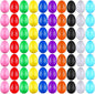 100 Pieces Egg Shakers Musical Instruments Percussion Maracas Egg for Kids Toys Plastic Easter Shaker for Learning DIY Painting, Classroom Music, Rhythm(10 Color)